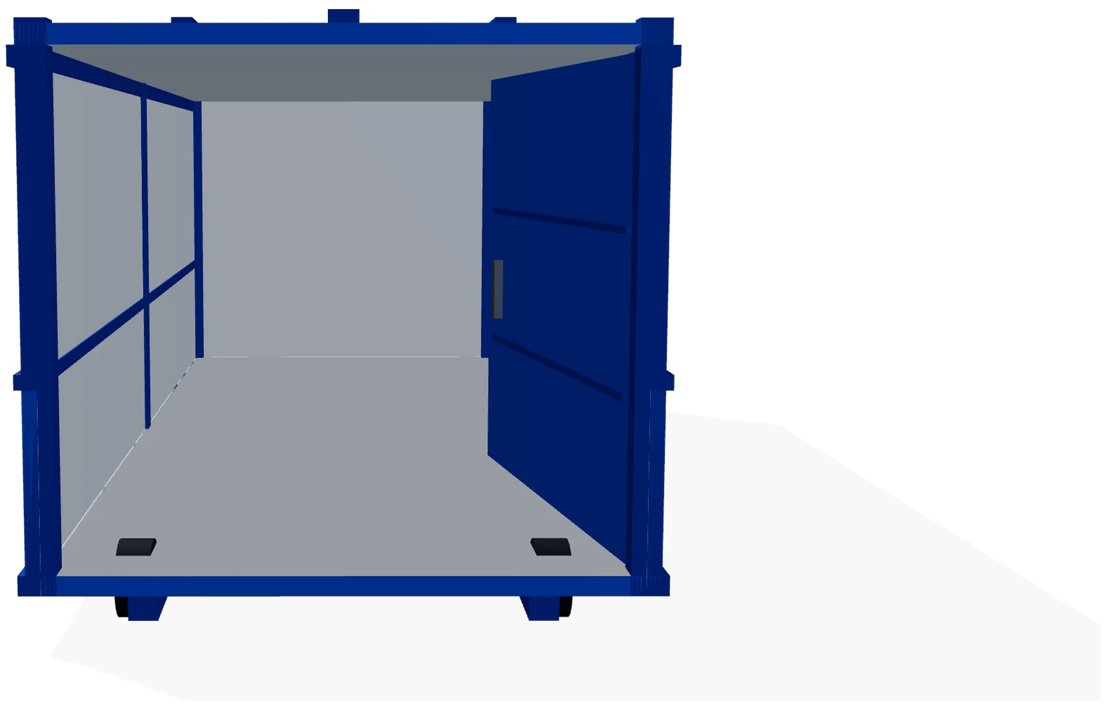Rear of the bin with the full-height door swung open